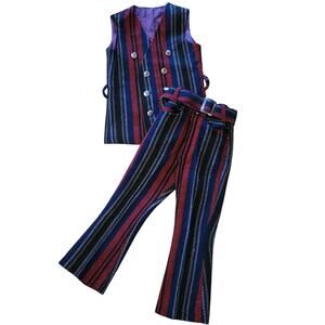 Man Tailored Fieldston Striped Vest & Flare Pants J6 Vintage Multicolor Youth